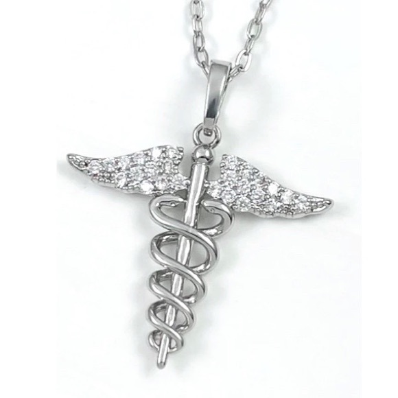 🌺 Caduceus Necklace & Bracelet Bundle🩺 - Picture 2 of 2